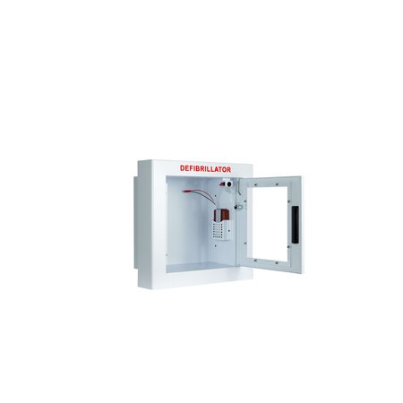 Cubix Safety Semi Recessed, Alarmed, Compact AED Cabinet SR-S